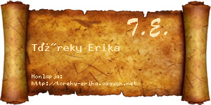 Töreky Erika névjegykártya